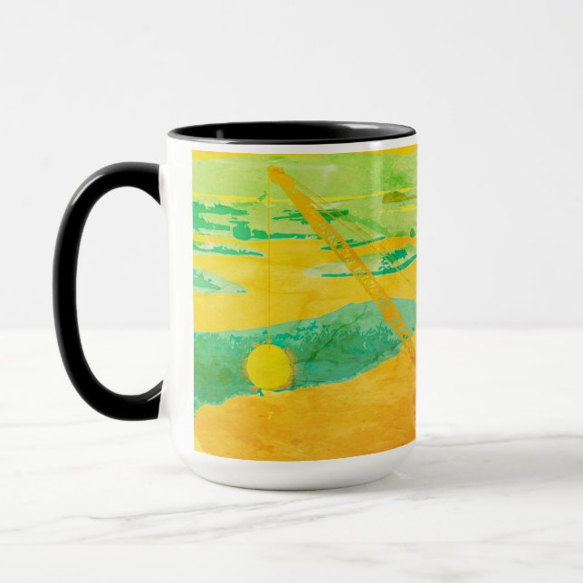 MUG OPÉRATEUR DE CRANE GOLF GOLFING IMAGINAIRE ART OPÉ (Gauche)