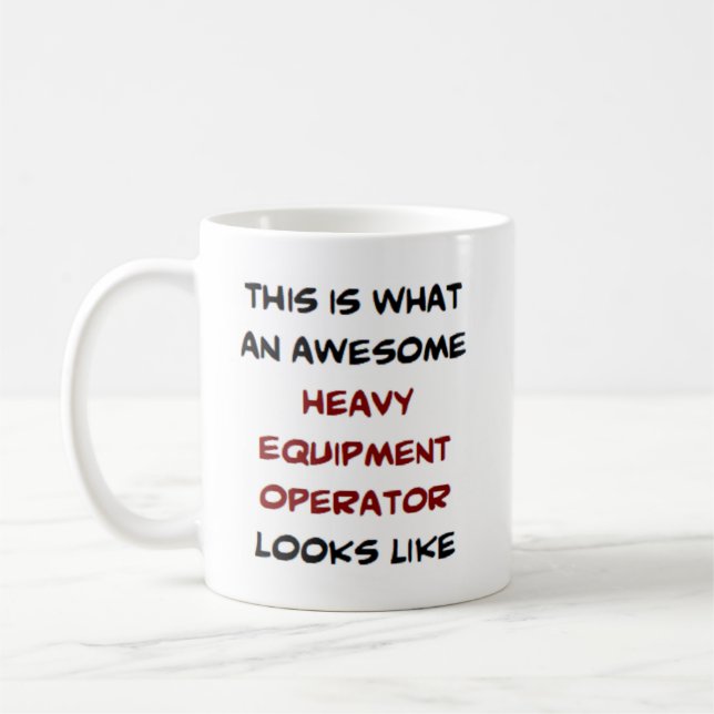 Mug opérateur d'équipement lourd, génial (Gauche)