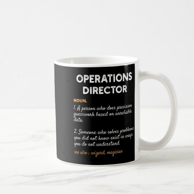 Mug Operations Director Profession Funny Dictionary De (Droite)