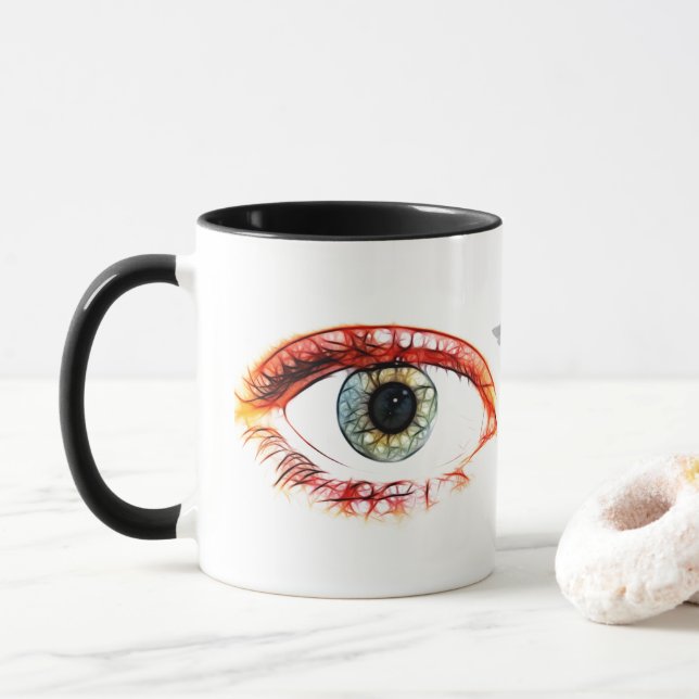 Mug Ophtalmologue Optométriste Destinée De L'Ophtalmol (Avec donut)