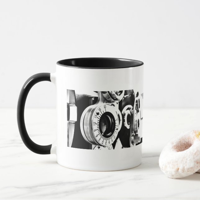 Mug Ophtalmologue Optométriste Destinée De L'Ophtalmol (Avec donut)
