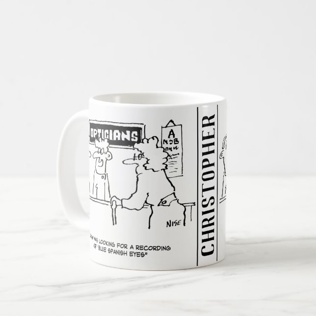 Mug Opticien est demandé pour "Spanish Eyes" (Devant gauche)