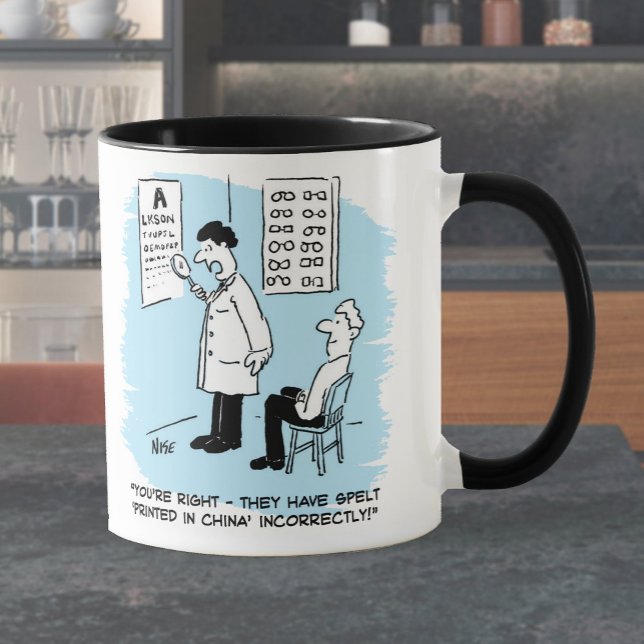 Mug Opticien faisant un examen de la vue (Créateur téléchargé)
