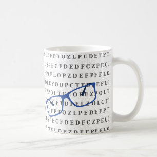 Mug Optométriste Lunetier Tableau de test oculaire et