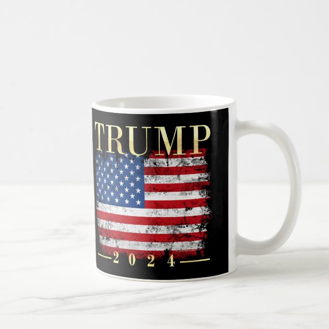 Mug Or avec drapeau Donald Trump pour le président 202 (Droite)