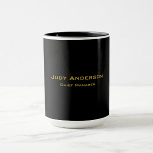 Mug Or élégant moderne professionnel et noir métallisé