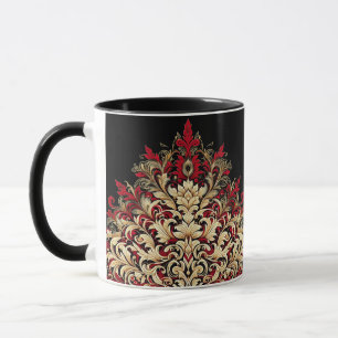 Mug Or et noir damas