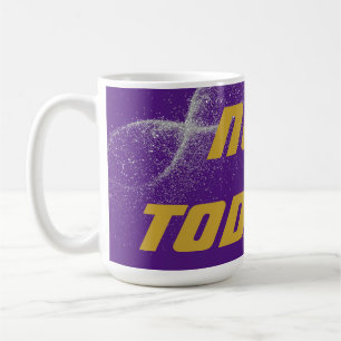Mug Or "PAS AUJOURD'HUI !" avec Parties scintillant ar