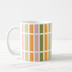Mug Or rose orange et rayures vertes