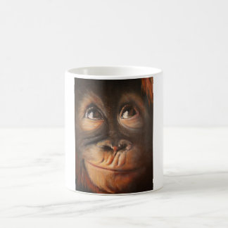Mug Orang-outan de sourire de peinture à l'huile de