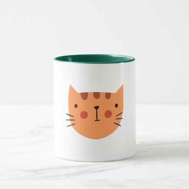 Mug Orange Chat Cute Funny (Centre)