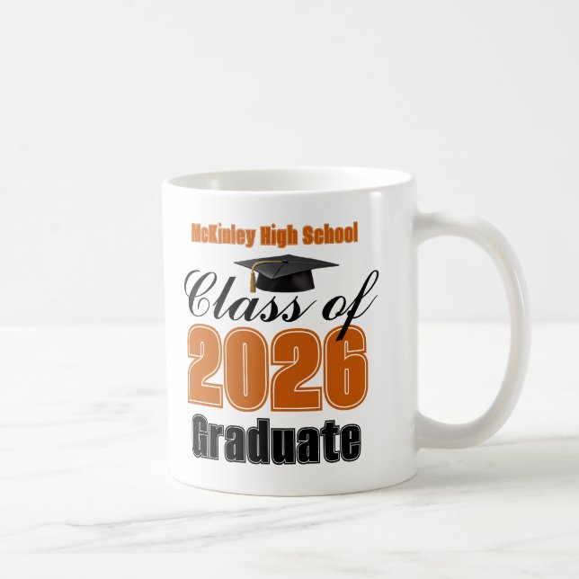Mug Orange Class of 2026 Graduation Keepsake (Droite)