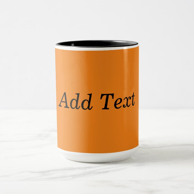 Mug Orange Create Your Own Add Text Custom (Centre)