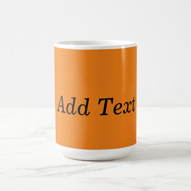 Mug Orange Créez Votre Propre Ajoutez Texte Personnali (Centre)