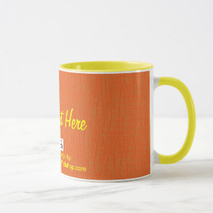 Mug Orange de base, votre texte ici