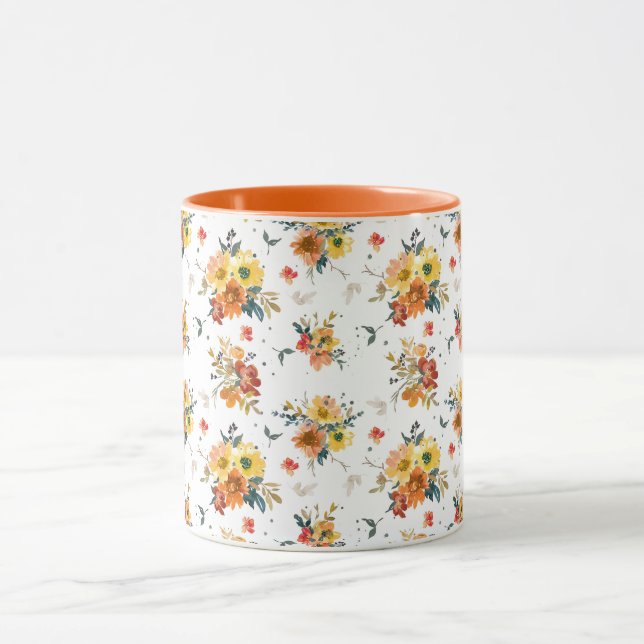 Mug Orange Floral Fall (Centre)