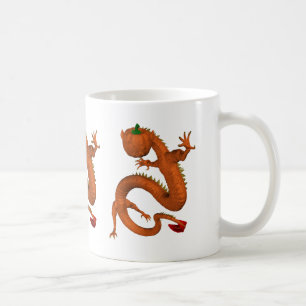 Mug Orange Halloween Citrouille Dragon