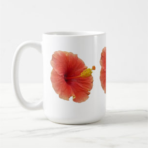 Mug Orange Hibiscus Fleur Tropical Floral