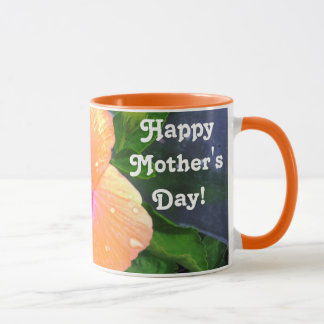 Mug Orange Hibiscus Happy Mother's Day