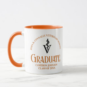 Mug Orange Vétérinaire Diplôme sur mesure
