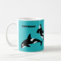 Orcas Tueur Baleines Turquoise Bleu Personnalisé