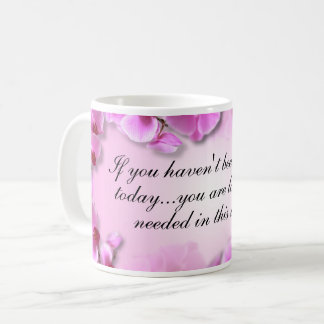 Mug Orchidée rose inspirante personnalisée