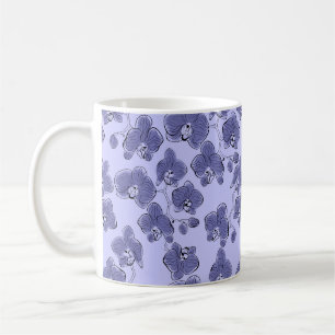 Mug Orchidées phalaenopsis aquarelle sans couture b