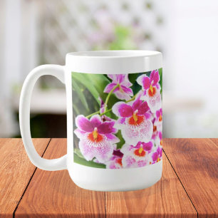 Mug Orchidées tropicales Fuchsia