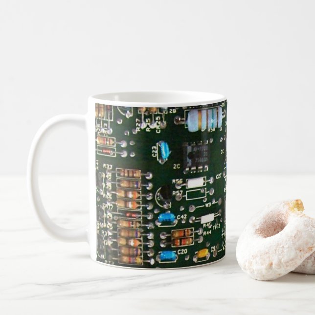 Mug Ordinateur Électronique Carte de circuits imprimés (Avec donut)
