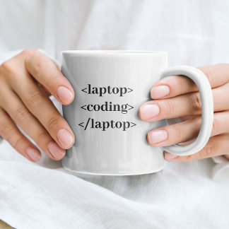 Mug Ordinateur portable de codage drôle