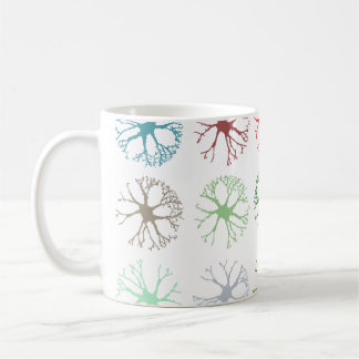 Mug Oreiller à lancer d'art multicolore Abstrait neuro