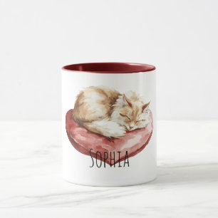 Mug Oreiller Chat Coeur Rouge