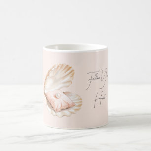 Mug Oreiller Coquillage Abricot Perle