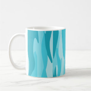 Mug Oreiller jeté camouflage abstrait ton bleu