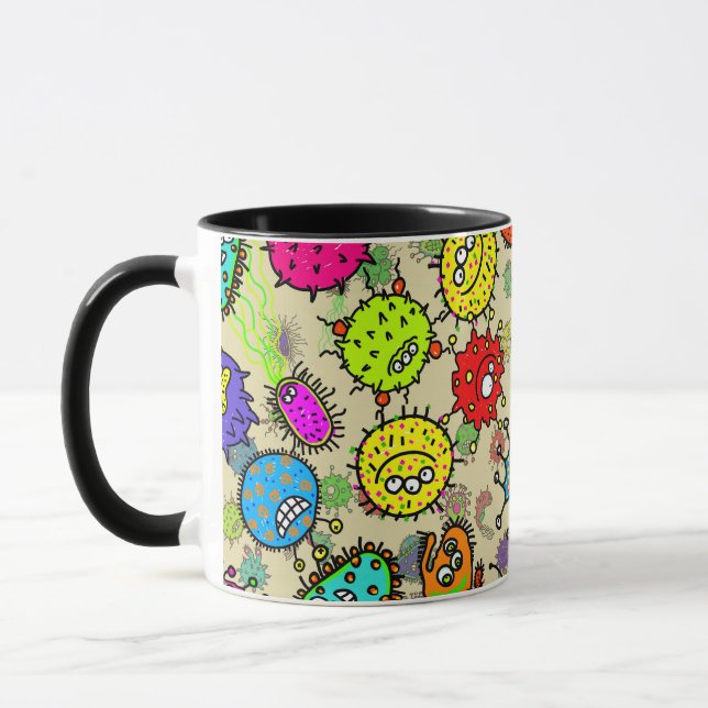 Mug Organismes microscopiques drôles de laboratoire (Gauche)