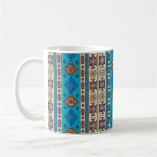 Mug Oriental Design bleu et Brown