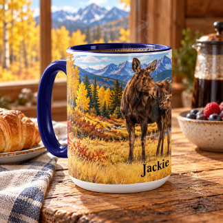 Mug Orignal personnalisé mère et veau automne