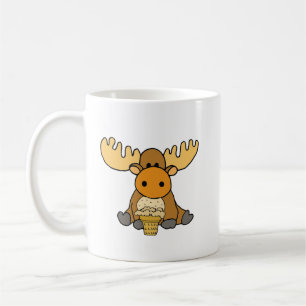Mug Orignaux drôles de bébé mangeant la crème glacée