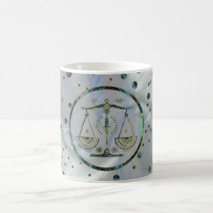 Mug Ormeau d'or de zodiaque de Balance sur la