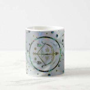Mug Ormeau d'or de zodiaque de Sagittaire sur la