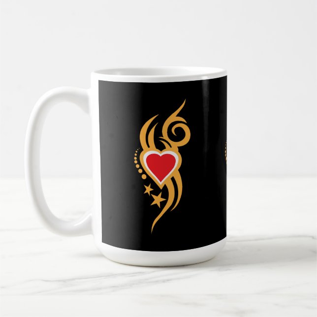 Mug Ornamental Floral Heart Tattoo  (Gauche)