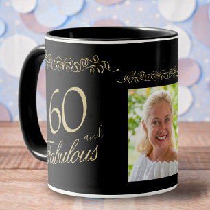 Mug Ornement 60 ans et Fabuleux Photo de 60e anniversa