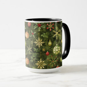 Mug Ornement de Noël en aquarelle