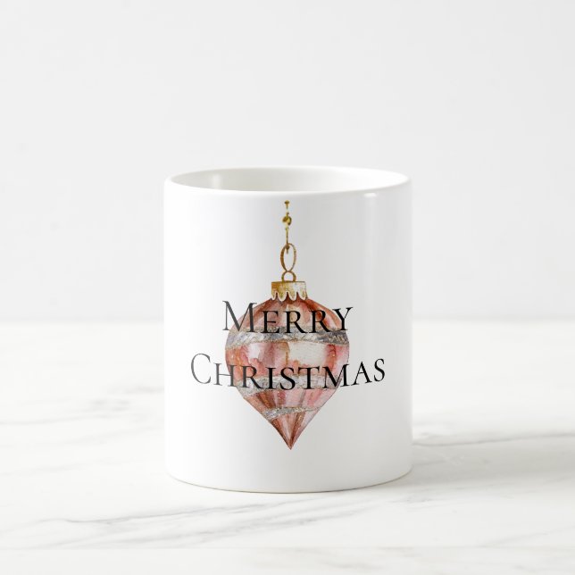 Mug Ornement de Noël en argent rose (Centre)
