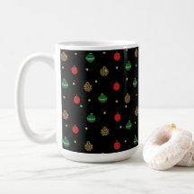 Ornement de Noël unique Baubles Motif noir