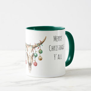 Mug Ornements de cowboy de l'Ouest Noël