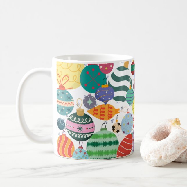 Mug Ornements de Noël (Avec donut)