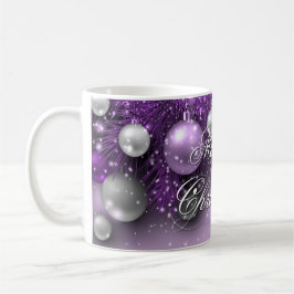 Mug Ornements de Noël - Purples