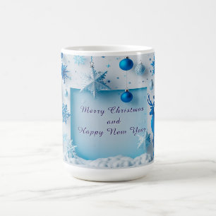 Mug Ornements et flocons de cadre de vacances festifs