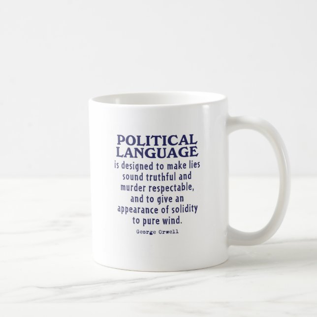 Mug Orwell sur la langue politique (Droite)